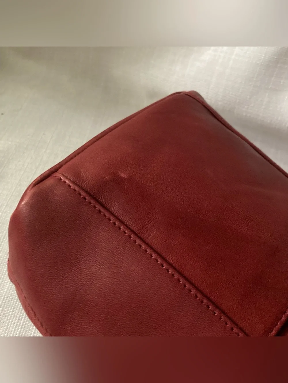 St. John's Bay Red 100% Cowhide Leather Outer Purse!
